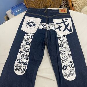 EVISU Men’s Denim Jeans Size 36 X 32 Rare
